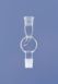 TETE DE DISTILLATION DROITE AVEC AMPOULE DE GARDE RODAGE FEMELLE 14/23 HAUT MALE 14/23 BAS