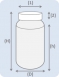 FLACON ROND 1L PELD souple translucide + BOUCHON incassable (Carton de 60 unités, emballage par 4 plastifié) (TARIF INITIAL 135 €HT - REMISE 82%)
