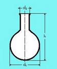Ballon verre SIMAX fond rond col étroit     100 ml = 0,100 l