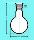 Ballon verre SIMAX fond rond col rodé   100 ml RIN 29/32