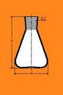 Fiole Erlenmeyer Simax RIN 19/26 50ml Le lot de 10