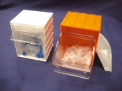 Boîte standard de rangement à tiroir basculant, blanche