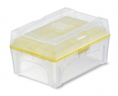 Boite tipBox avec plateau de rangement pour pointes BRAND 20-100-200 µl  vide sans pointe code couleur jaune