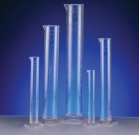 Eprouvette graduée en Polyméthylpentène transparent (PMP/TPX) classe B, graduations moulées 25 ml