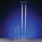Eprouvette graduée en Polyméthylpentène transparent (PMP/TPX) classe B, grad. sérigraphiées 25 ml