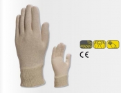 Gants tricot coton poignet bord-côte, taille 7 (les 12 paires)