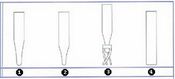 Insert 0,1 ml 28 x 6 mm verre clair ressort plastique (10 x100)