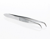 Pince fine à écharde courbe en inox 11 cm* UNITE (ex 69001602)