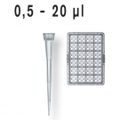 Pointe de pipette Tip Box non stérile 0,5-20 µl CE IVD les 480 (5 x 96) (ancienne référence 702411)