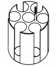 Portoir pour 7 x 50 ml tube conique type Falcon